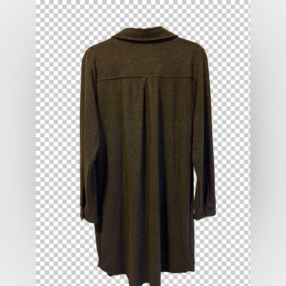 NWT Thread & Supply Charcoal Leslie Button-Up Shirt Dress, Size L - Picture 3 of 10